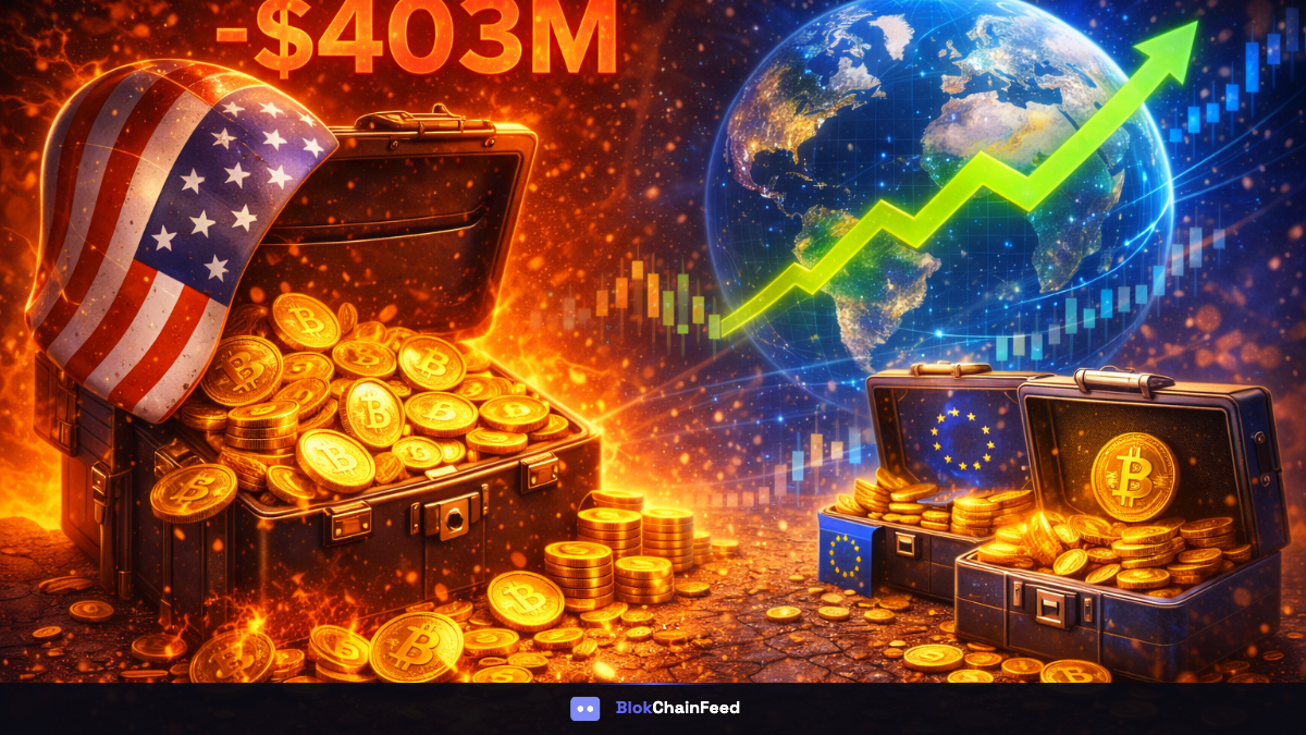 U.S. Crypto Funds Bleed $403M — Rest of World Buys Dip